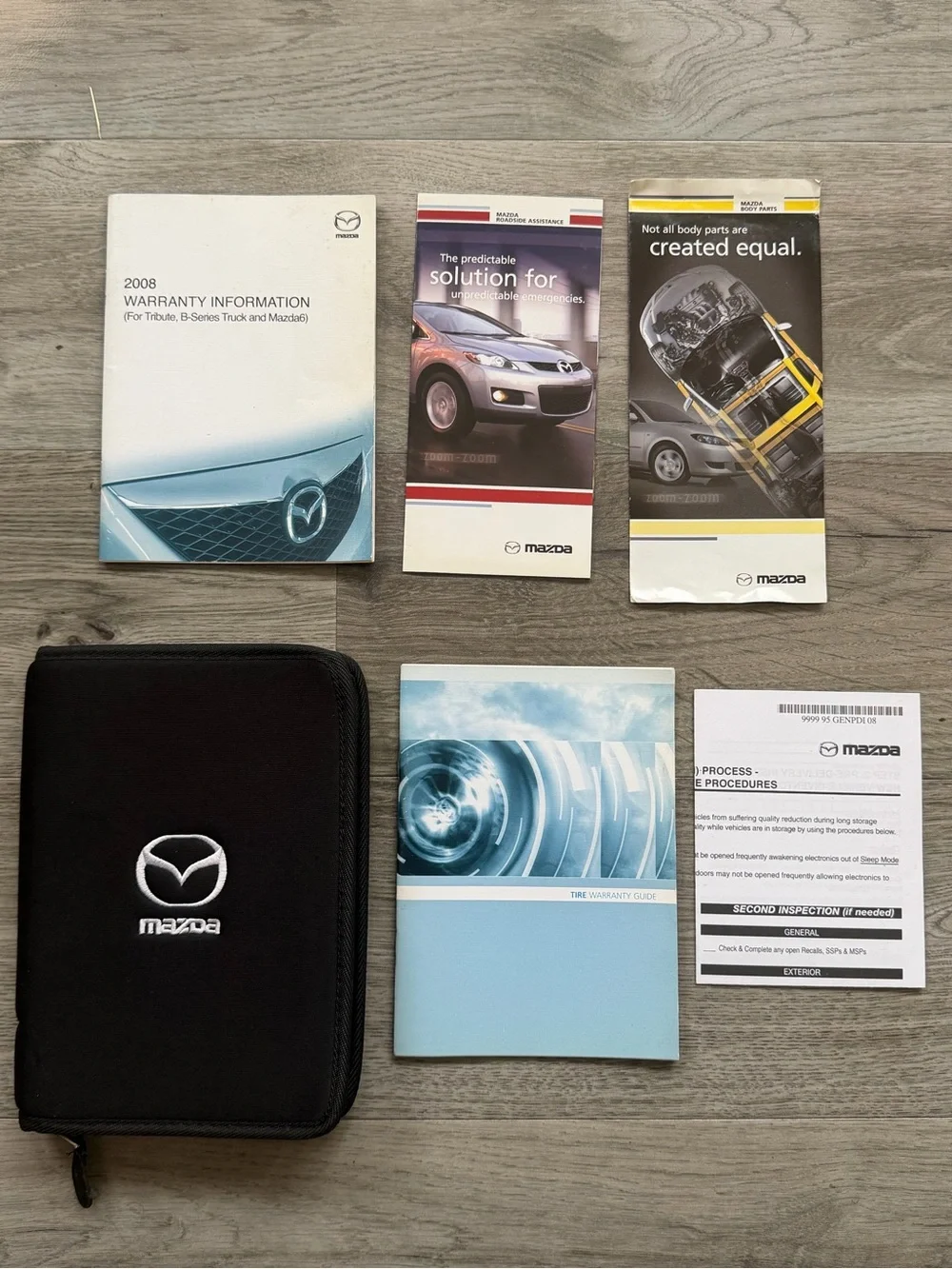 2008 Mazda OEM Drivers Handbook Manual in Black Zip Around Case